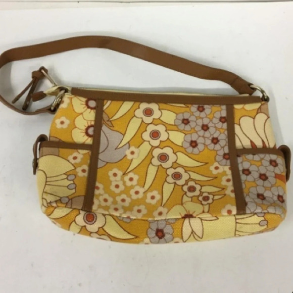SPARTINA 449 Shoulder Bag Purse Gorgeous Multicolored in Golds, Browns & Yellow - Picture 2 of 6